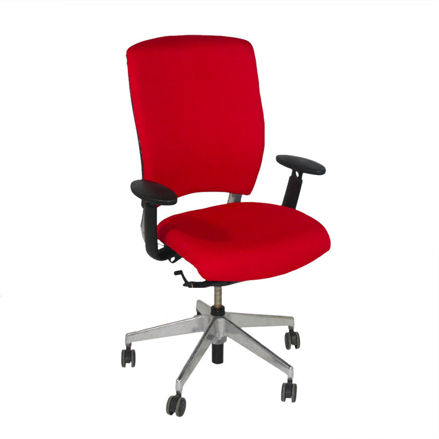 Senator: Enigma S21 Office Chair with Aluminium Frame in Red Fabric - Refurbished