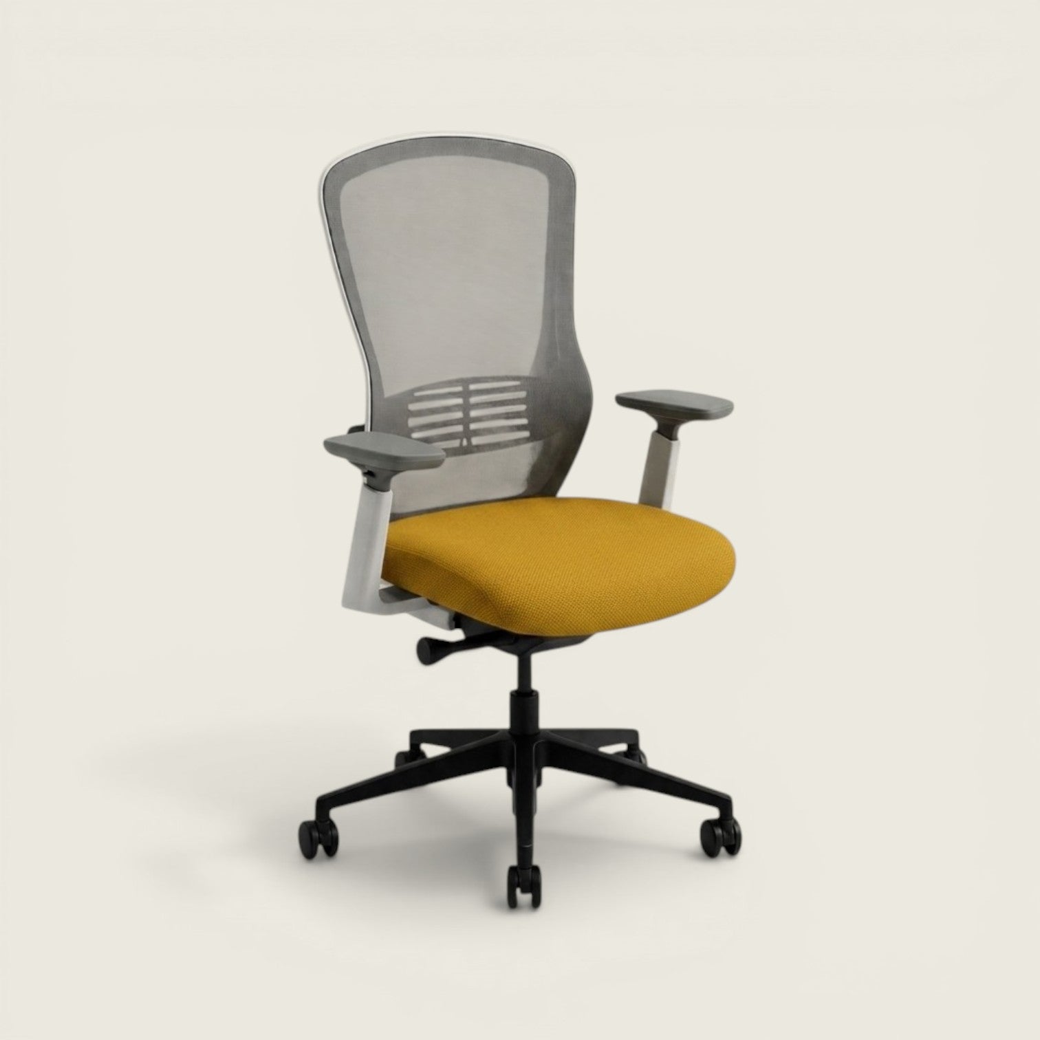<tc>Senator</tc>Silla de oficina Ousby en color amarillo - Restaurada
