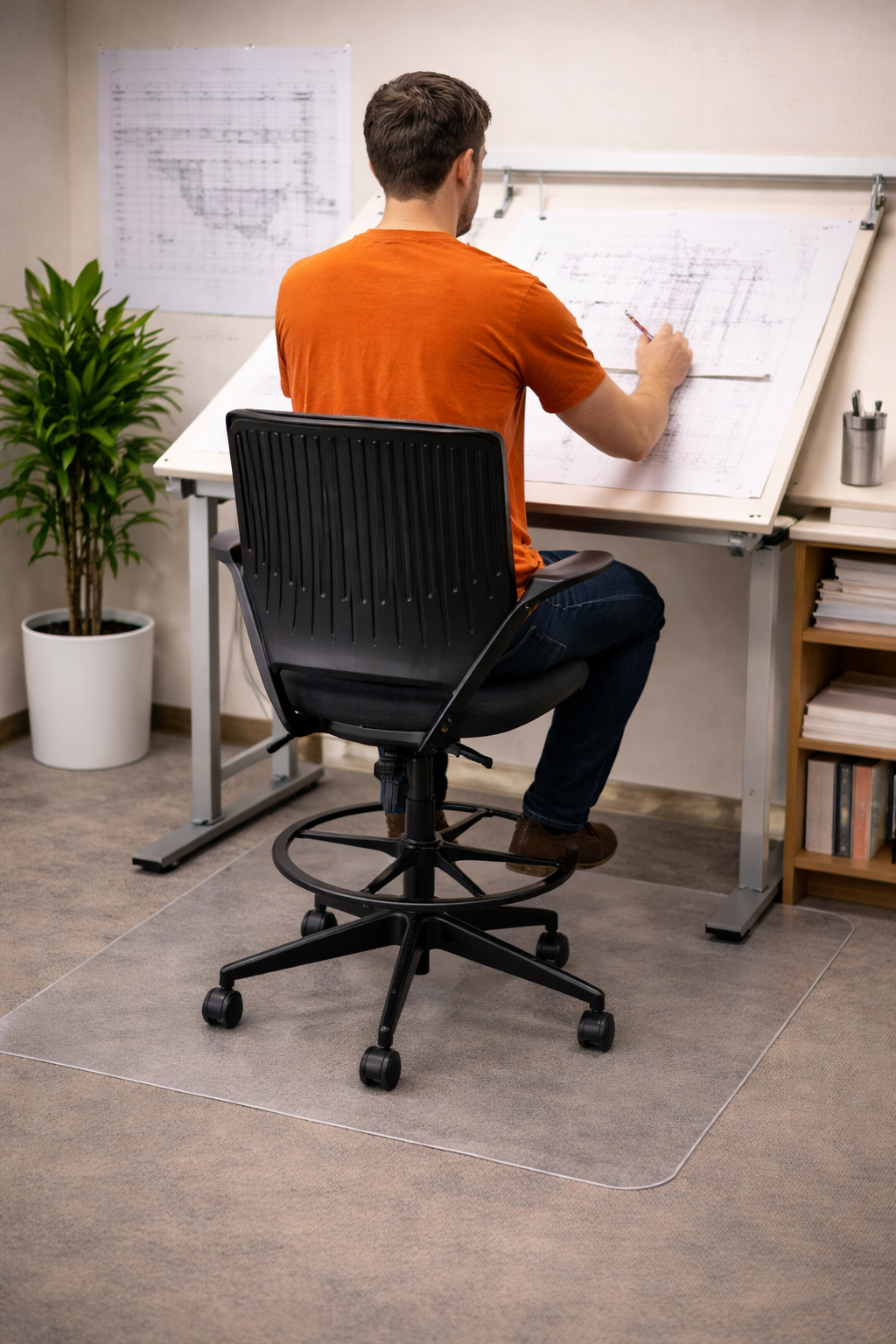 Steelcase: Cobi Draughtsman Chair in black - Refurbished