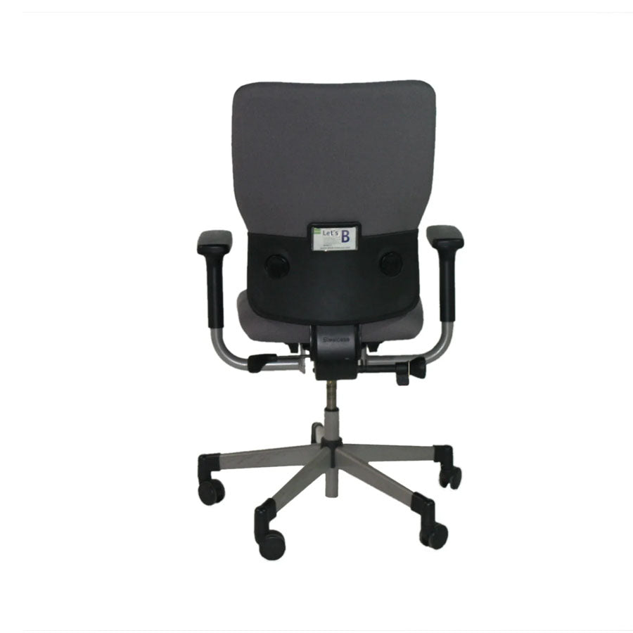 Steelcase: Lets B - Silla operativa con respaldo alto en tela gris - Reacondicionada