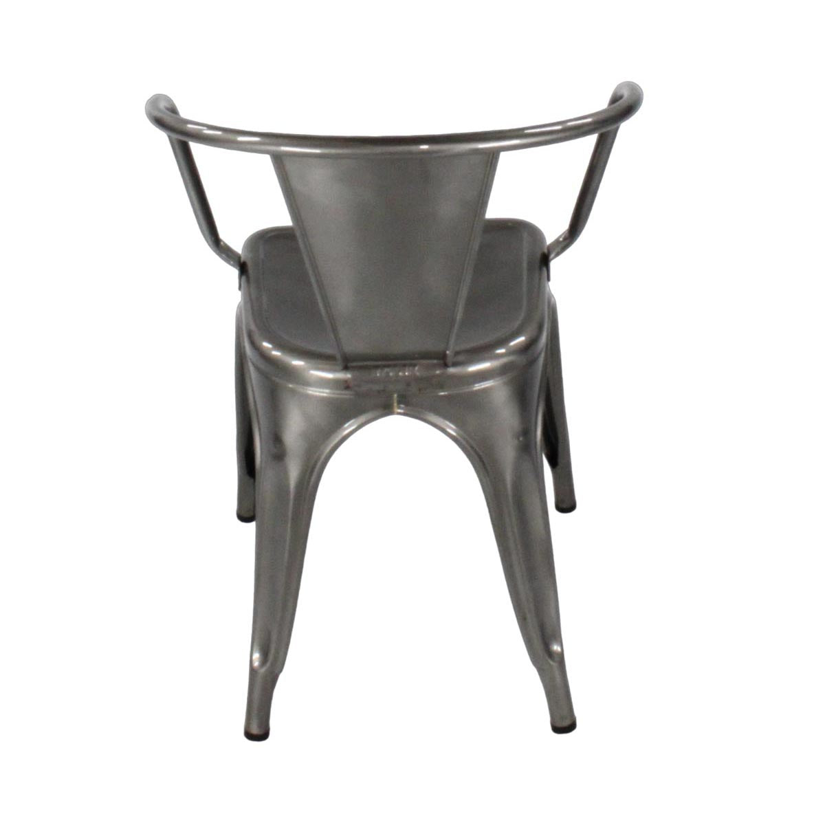 Tolix: Silla Chaise A Cafe en Gris Gunmetal - Reacondicionada