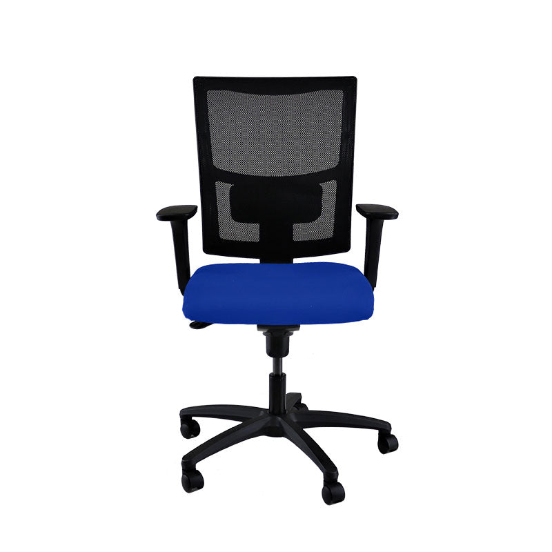 The Office Crowd: Ergo Task Chair in Blue Fabric - Refurbished