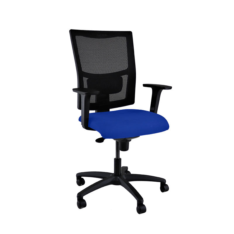 The Office Crowd: Silla operativa Ergo de tela azul - Reacondicionada