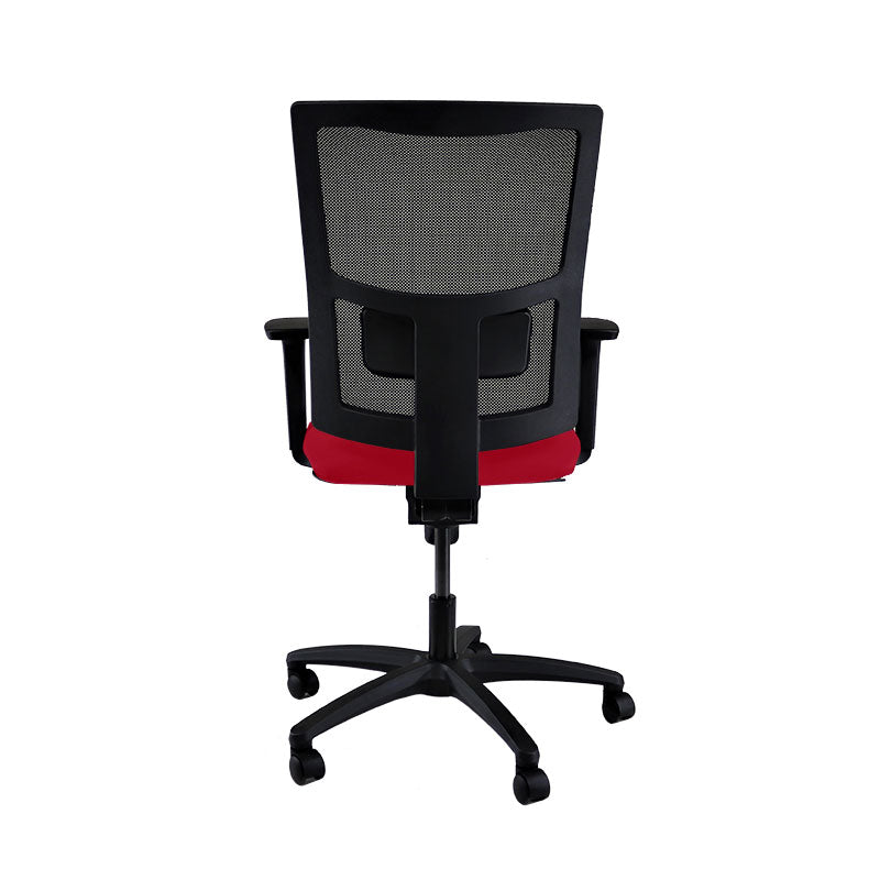 The Office Crowd: Silla operativa Ergo de tela roja - Reacondicionada