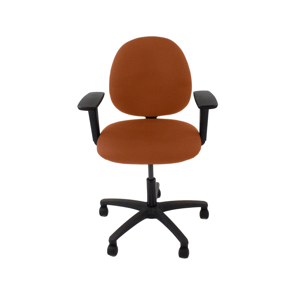 TOC: Scoop Operator Chair in Tan Leather - Refurbished