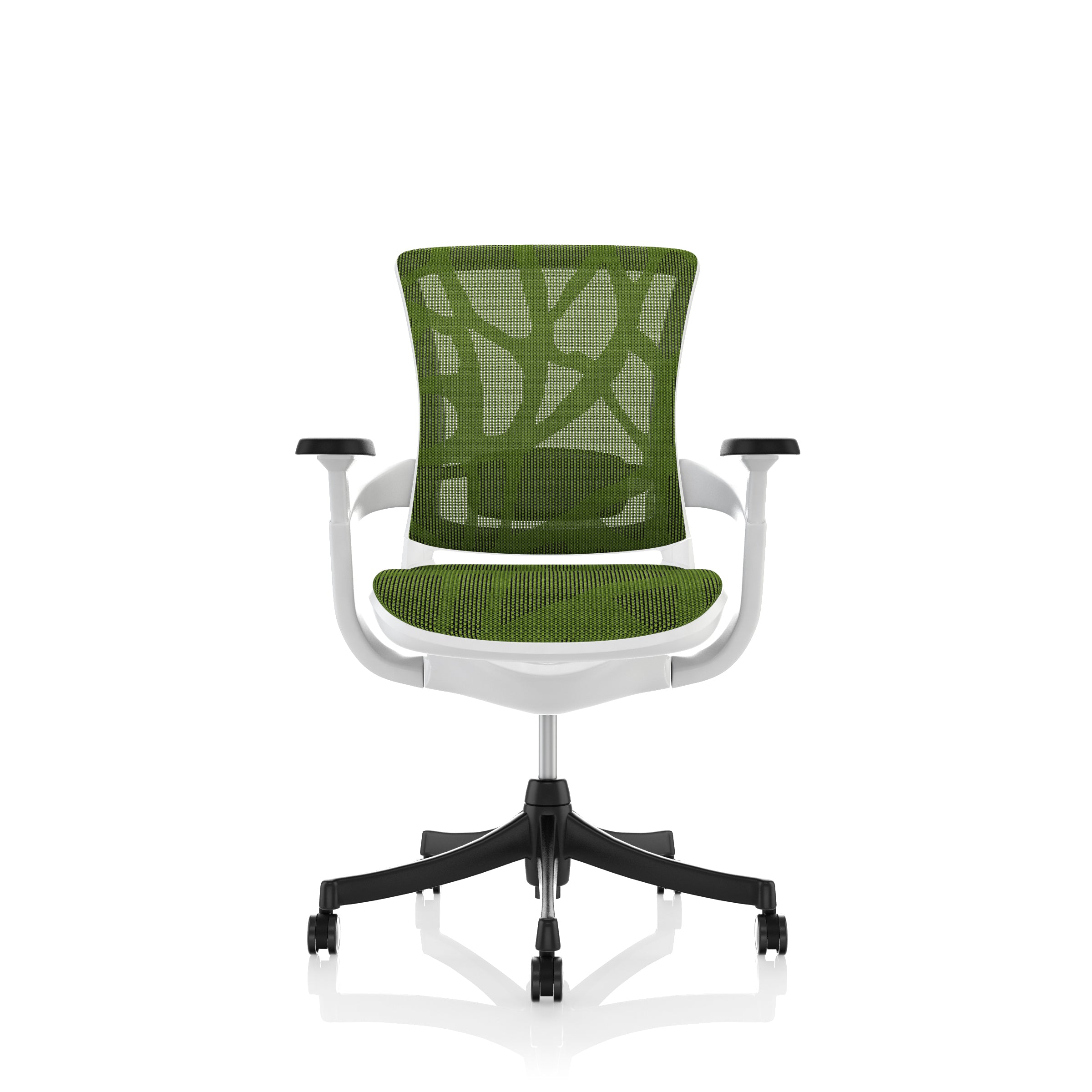 Asiento de confort: silla de patinaje en verde y blanco - restaurado